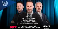 Conte, Orsini, Carofiglio e Jebreal ospiti di Luca Sommi ad Accordi&Disaccordi sabato 25 ottobre. Con Travaglio e Scanzi