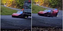 Con la Ferrari da 200mila euro sulla Tail of the Dragon: il conducente invade la corsia opposta e si schianta contro un camion – Video