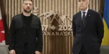 Zelensky al G7, ma Trump è già tornato a Washington