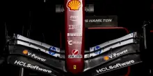 F1, l'ala anteriore delle Ferrari con la nuova direttiva su flessibilità. La posteriore...