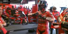 Bagnaia, il rientro al box dopo 14° posto in Pre-qualifica