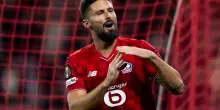 Giroud è eterno: entra e segna il gol vittoria in Lille-Brann. VIDEO