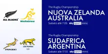 Rugby Championship, due sfide del 5^ turno su Sky. Si parte con Nuova Zelanda-Australia