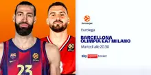 Eurolega, Barcellona-Olimpia Milano martedì su Sky