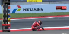 GP Indonesia, Bagnaia: scivolata e ritiro a Mandalika