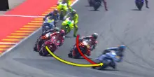 Bagnaia-Acosta, che lotta al via del GP Aragon: "Con Pecco ho provato di tutto"
