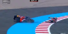 Pre-qualifiche, la scivolata di Acosta in curva 1 a Motegi