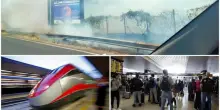 Rogo vicino ai binari, cancellazioni e ritardi sull'Alta velocità Roma-Firenze