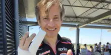 Aprilia All Stars, caduta e infortunio per Massimo Rivola: "Ora capisco i piloti..."