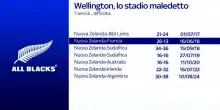 Nuova Zelanda-Sudafrica: Wellington, lo stadio maledetto