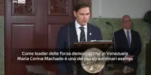 Nobel Pace a Maria Corina Machado, le ragioni della scelta