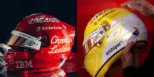 Ferrari, i caschi di Leclerc e Hamilton per il GP di Monza: omaggio a Lauda. FOTO