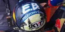 E.B. telefono casa: il casco speciale di Bastianini a Misano