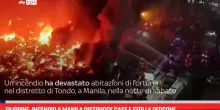 Filippine, incendio a Manila distrugge case e sfolla persone