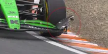 F1, GP Olanda, il contatto tra Bortoleto e Stroll: ala danneggiata per la Sauber. VIDEO