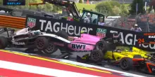 Formula 2, GP Austria: incidente a quattro nell'ultimo giro. FOTO e VIDEO