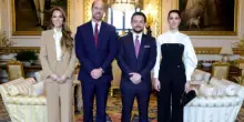 William e Kate Middleton incontrano a Londra i principi Hussein e Rajwa di Giordania. FOTO