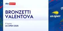 Bronzetti-Valentova: highlights US Open