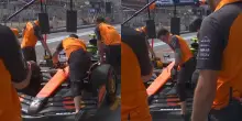 GP Baku, Norris richiamato ai box nelle FP1: qualcosa balla nella sua McLaren VIDEO