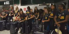 L'arrivo dell'Italvolley campione del mondo a Malpensa: il VIDEO