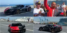 Fabio Barone, record velocità: su una nave a 164 km/h con una Ferrari SF90 Stradale. VIDEO