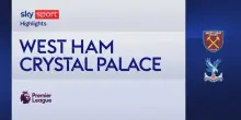 West Ham-Crystal Palace 1-2: gol e highlights