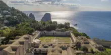 Il ministro della Cultura Alessandro Giuli in visita alle bellezze di Capri