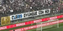 Riccardo Claris, tifoserie in silenzio a Monza. Gli atalantini espongono uno striscione