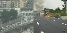 Giro D'Italia 2025 a Napoli, traffico in tilt: caos tra Poggioreale e il centro, auto in fiamme a Capodichino