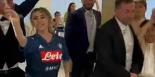 Matrimonio durante Napoli-Cagliari: invitati e sposi con la maglia azzurra