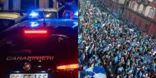 Napoli, gli interventi dei carabinieri durante la festa scudetto: 3 feriti e 7 aggressioni