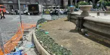 Scudetto Napoli, distrutta la Fontana del Carciofo durante la festa in Piazza del Plebiscito