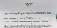Napoli, al Liceo Vittorini un compito in classe di fisica sulla sforbiciata di Mc Tominay