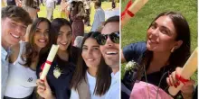 Chanel Totti si è diplomata, cerimonia alla scuola americana. Il selfie di Bastian Muller e il commento di papà Francesco (assente): «Ora nevica»