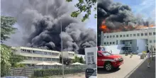 Incendio all'Università della Tuscia, crolla il secondo piano: evacuati in tempo studenti e professori. «Tenete le finestre chiuse»