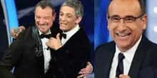 Fiorello telefona a Carlo Conti in diretta: «Puoi fare uno spot per il programma di Amadeus sul Nove?». E il conduttore accetta