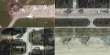 L'Ucraina attacca la Russia: le foto satellitari dei bombardieri distrutti dai droni di Kiev