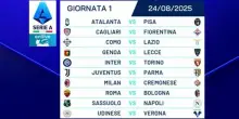 Calendario Serie A, ecco le 380 partite: Juventus-Inter alla terza, il derby di Roma alla quarta e alla penultima