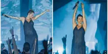 Alessandra Amoroso interrompe il concerto: «Penny scalcia nella pancia e dimentico le parole». Il tenero video