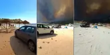 Incendio Punta Molentis, bagnanti intrappolati: fiamme bloccano le vie di fuga, auto bruciate