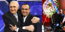 Pippo Baudo, l'emozione di Carlo Conti alla camera ardente: «Sarà un onore entrare in quel camerino dell'Ariston. Era un faro, si è spenta la tv»