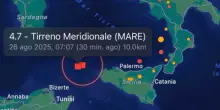 Terremoto oggi Trapani, magnitudo 4.7. Epicentro della scossa in mare nel Tirreno meridionale