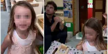 Belen Rodriguez e Antonino Spinalbese insieme per il primo giorno di scuola di Luna Marì. L'acconciatura fatta da papà e la foto in classe