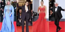 Venezia, pagelle look: Nino D?Angelo scugnizzo chic (9), Nina Zilli flop in rosso (4), Cucinotta promossa (8), Pelù col cane (6)