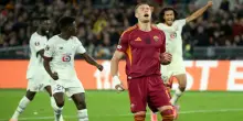 Roma-Lille 0-1: Dovbyk (4) sbaglia due volte il rigore, Soulé (4,5) penalty horror, Ozer (9) eroe, Haraldsson (7) gol decisivo