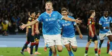 Napoli-Genoa 2-1, le pagelle: Hojlund (7) decisivo, De Bruyne (7) illumina, Ekhator (6,5) prodezza