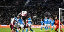 Champions League: Psv-Napoli, 43% di possesso palla e 10 tiri totali