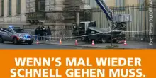 Rapina al Louvre, la ditta che produce il montacarichi usato dai ladri inventa uno spot geniale: «Se devi agire in fretta scegli noi»