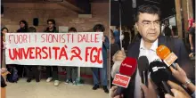 Venezia, pro Pal bloccano un incontro con Fiano all'università. «Sono scioccato, come mio padre nel '38»