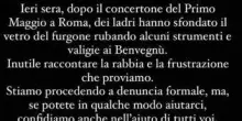 I Benvegnù: "Ci hanno rubato gli strumenti, aiutateci a trovarli"